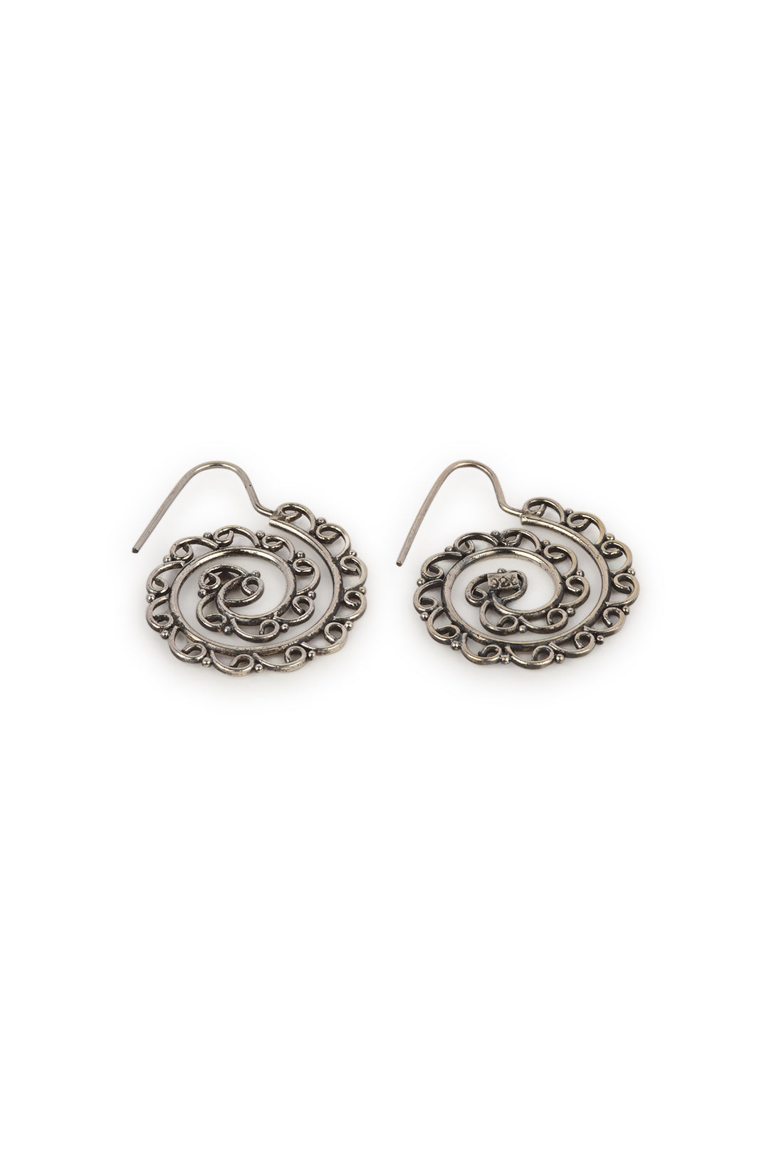 Silver Earrings Wave Spiral – Ishka