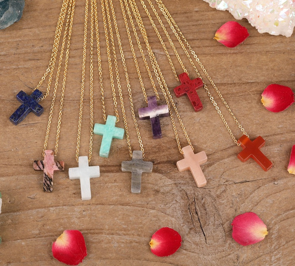 Boho cross store necklace