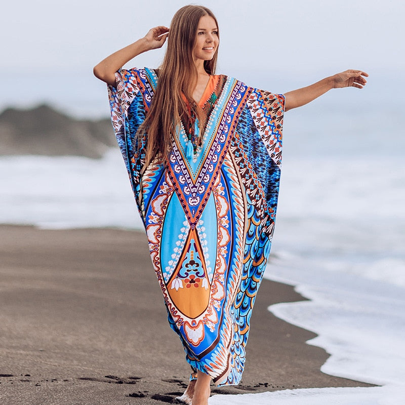 Beach Kaftan Plus Size Swimsuit Cover Up Ropa Mujer – Ishka
