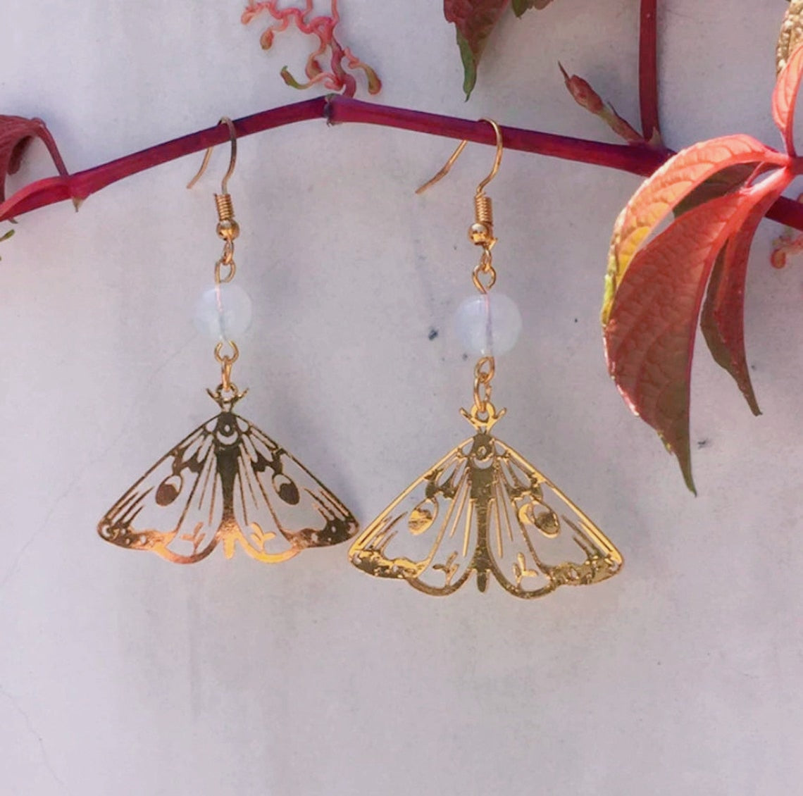 Clear butterfly outlet earrings