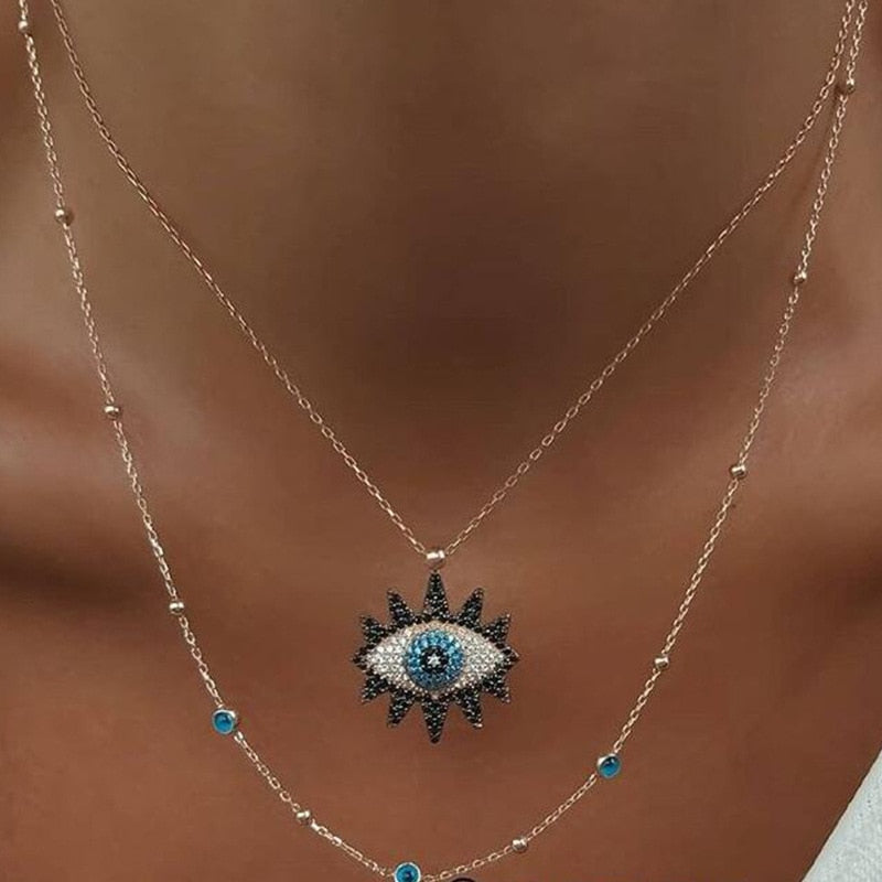 Women evil shop eye necklace