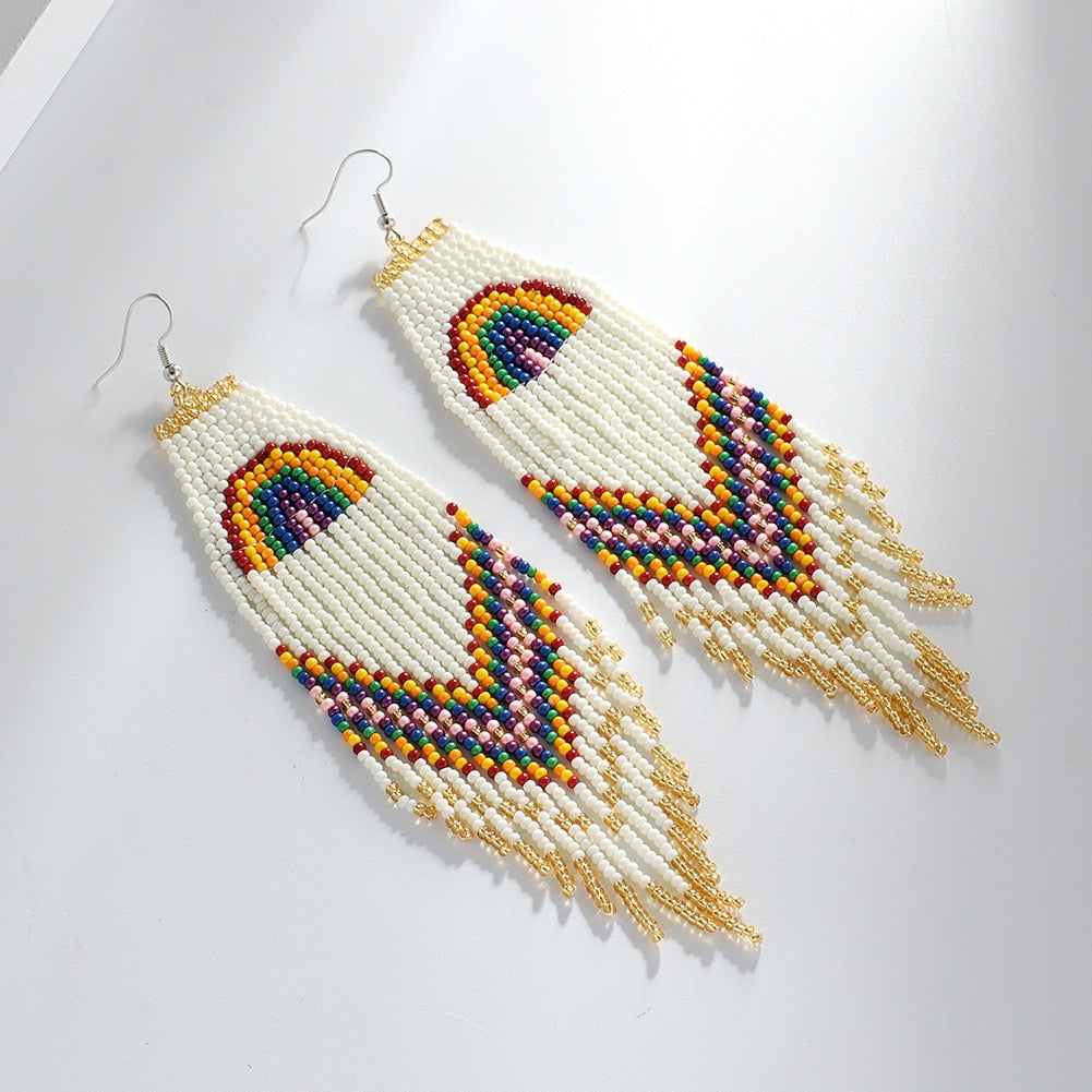 Tassel Earrings ☆White☆ – Artjuna Collection