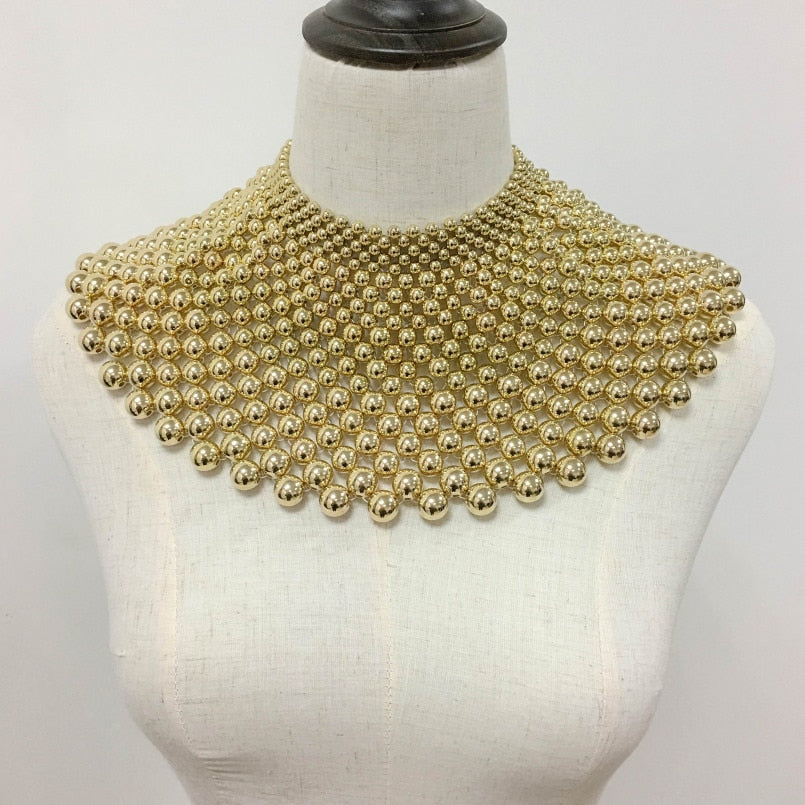 Handmade Jewelry Necklace Gold Statement Gold Chain Choker 