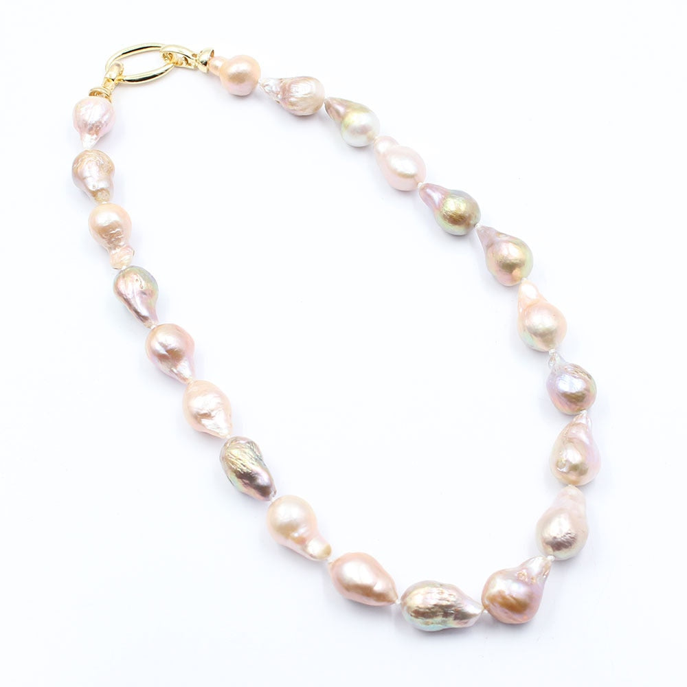 Freshwater Keshi Pearl Earrings & Necklace Set