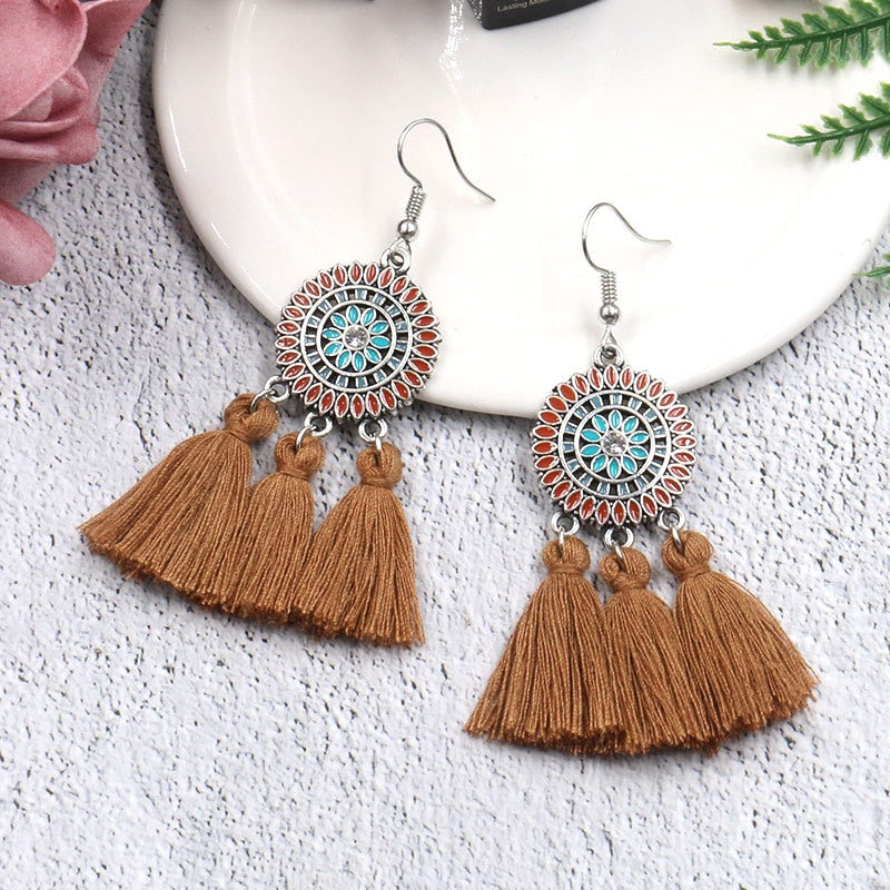 Fringe on sale dangle earrings