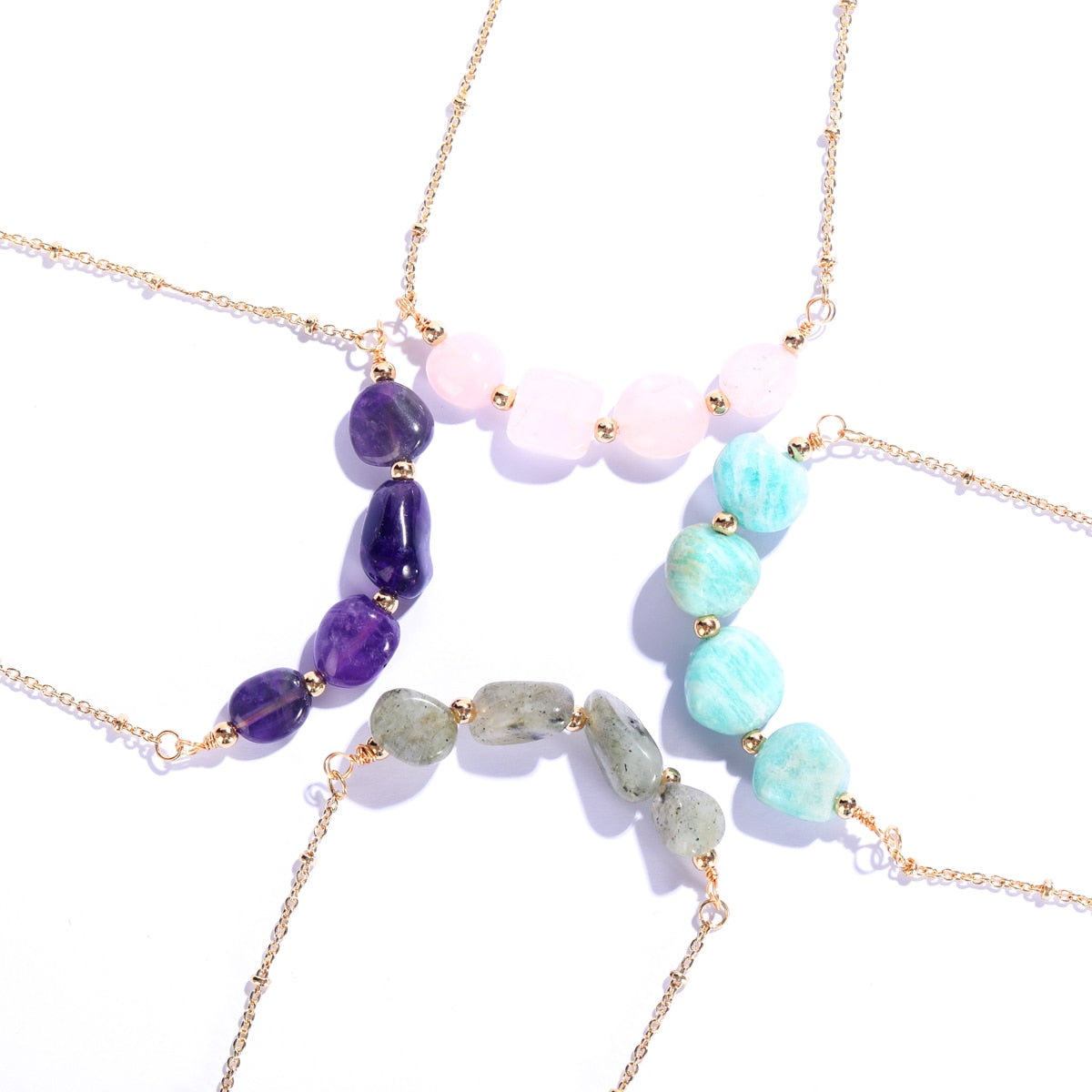 Green and store purple necklace