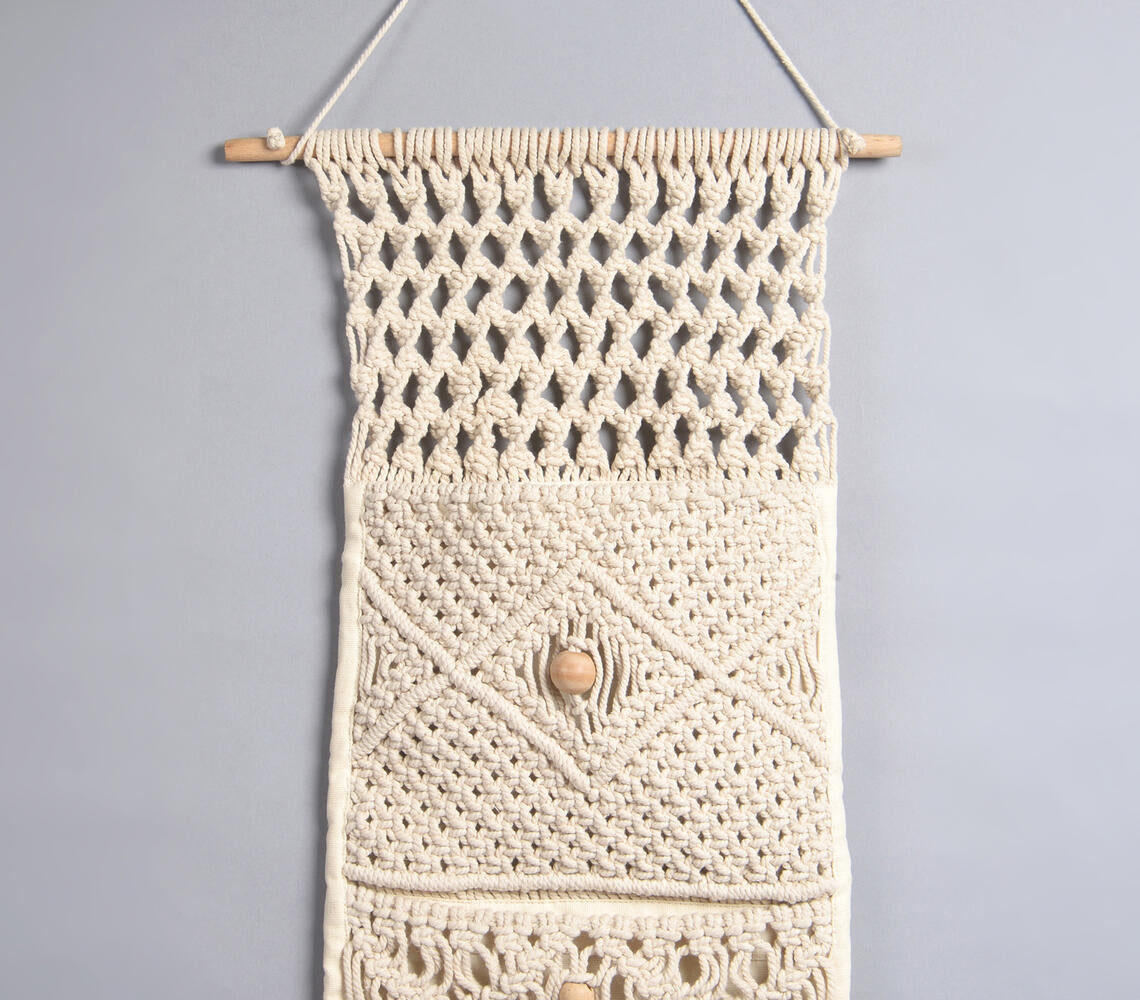 Macrame Wall Hanging With Pocket