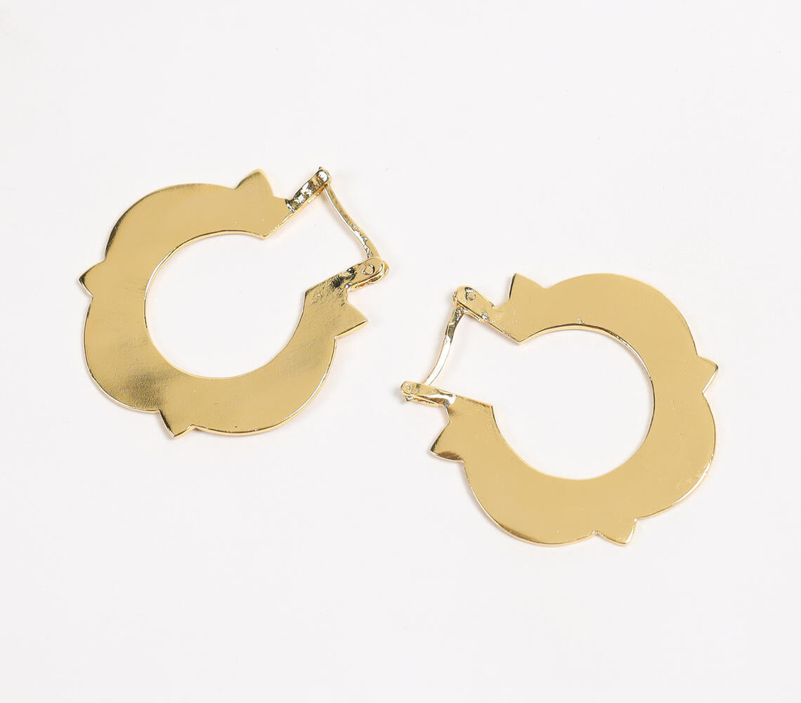 Gold-Toned Recycled Brass Earrings – Ishka