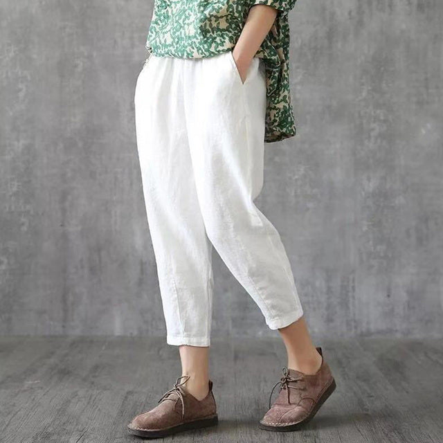 Woman Within Women's Plus Size Tall Straight Leg Linen Pant Pant -  Walmart.com