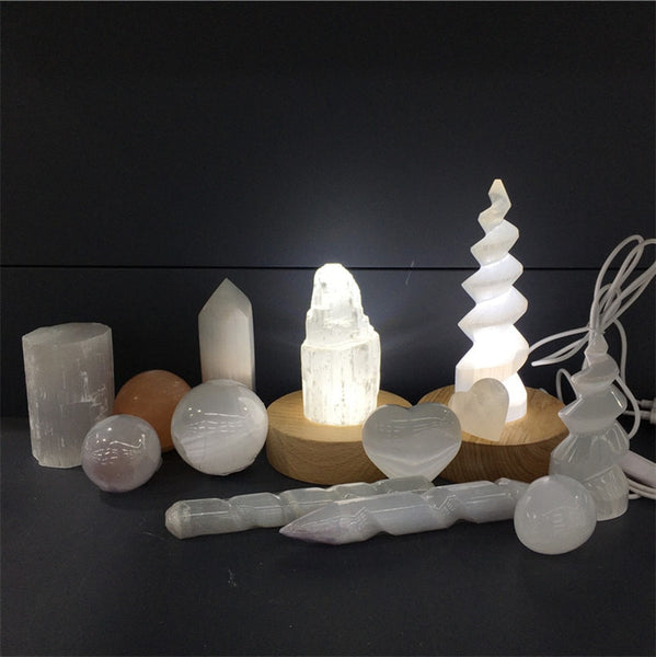 Selenite lamp store ishka