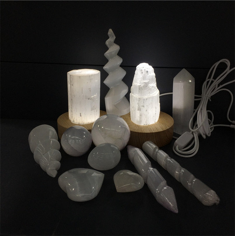 Selenite lamp store ishka