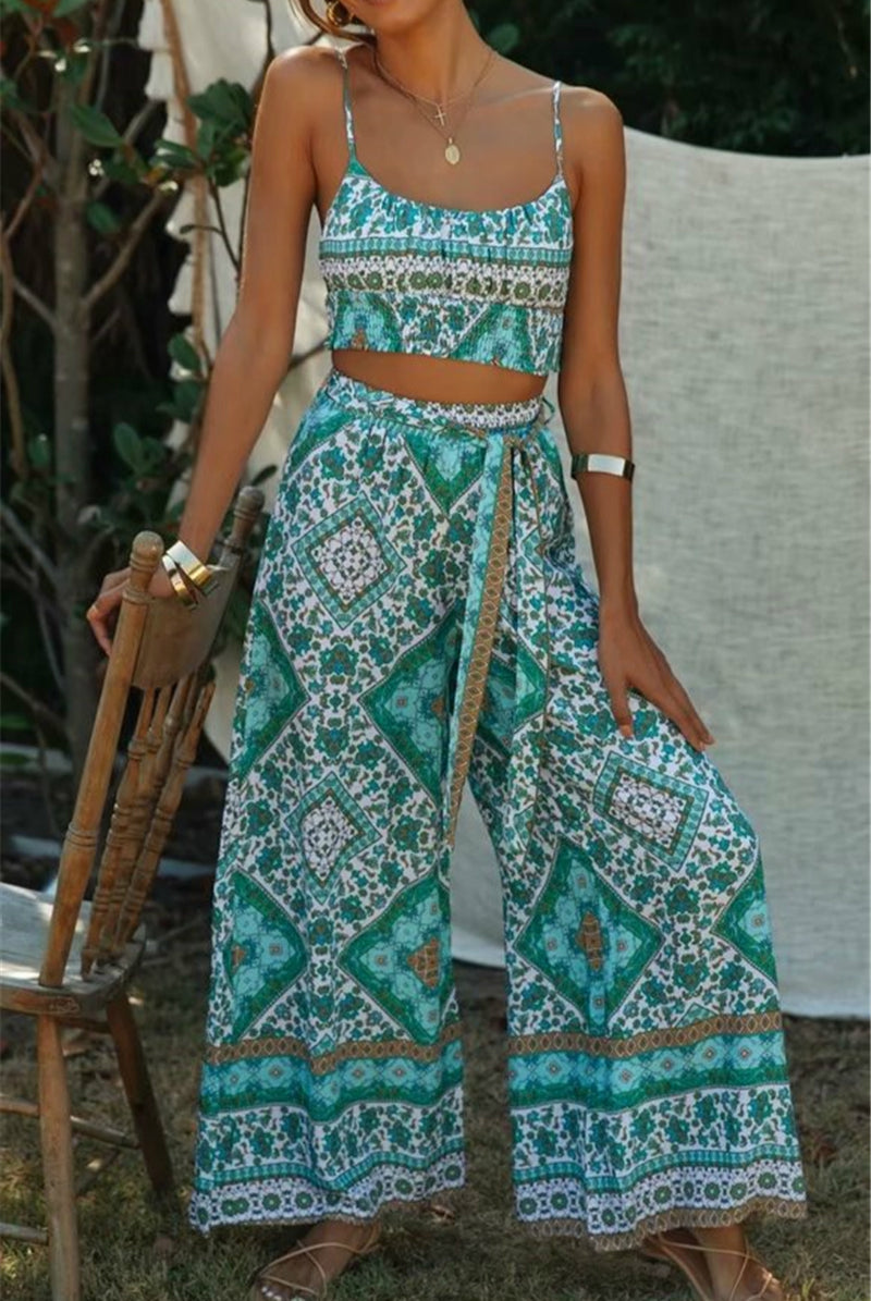 Bohemian Sashes Women Two Piece Outfits – Ishka